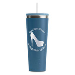 High Heels RTIC Everyday Tumbler with Straw - 28oz - Steel Blue - Double-Sided