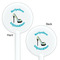 High Heels White Plastic 5.5" Stir Stick - Double Sided - Round - Front & Back