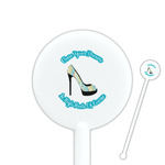 High Heels 5.5" Round Plastic Stir Sticks - White - Double Sided