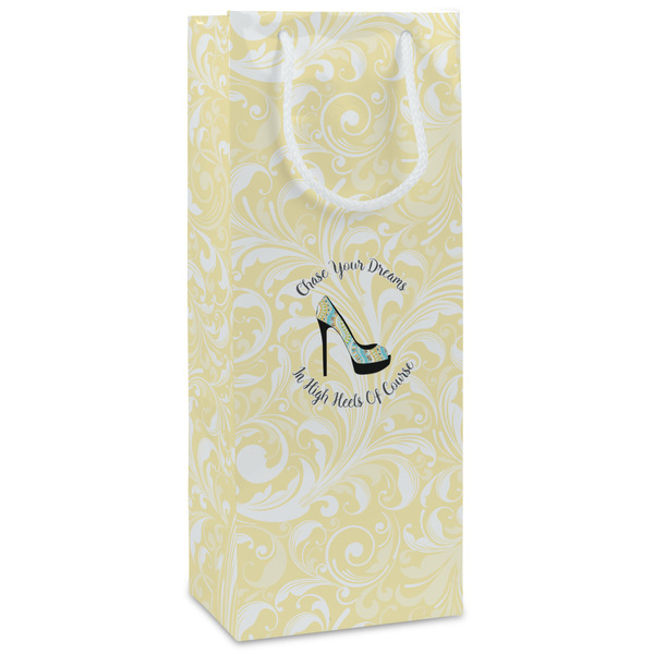 Custom High Heels Wine Gift Bags - Matte