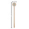 High Heels Wooden 6" Stir Stick - Round - Dimensions