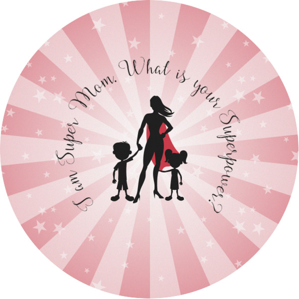 Custom Super Mom Multipurpose Round Labels - 1"