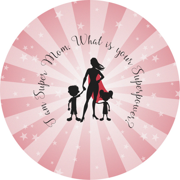 Custom Super Mom Multipurpose Round Labels - 2"