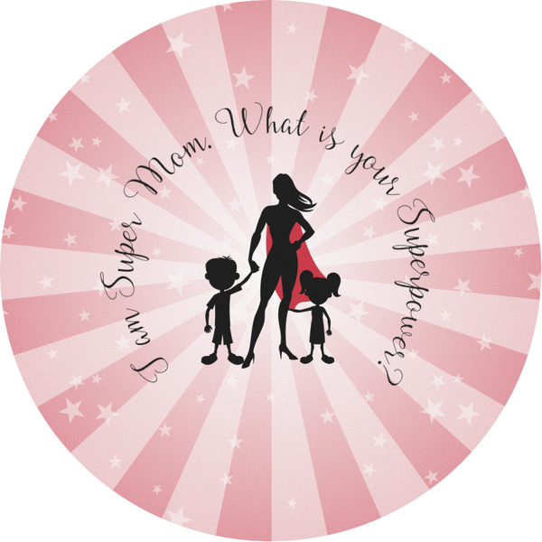 Custom Super Mom Multipurpose Round Labels - 3"