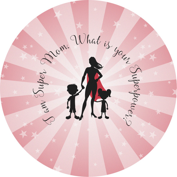 Custom Super Mom Multipurpose Round Labels - 5"