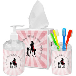 Super Mom Acrylic Bathroom Accessories Set