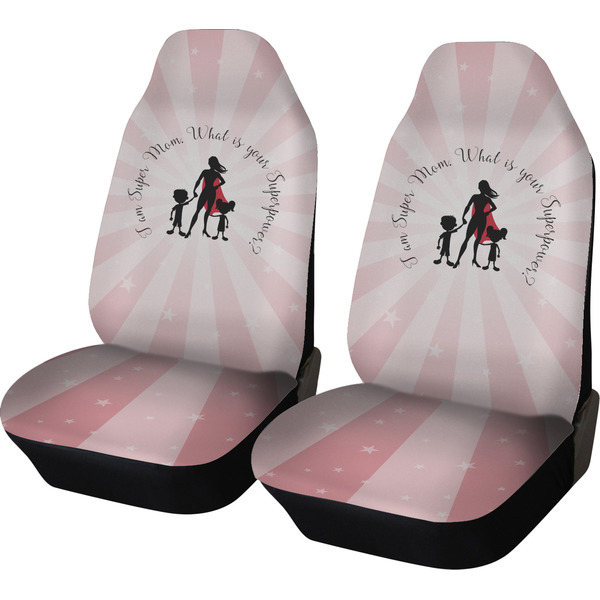 Custom Super Mom Car Seat Covers (Set of Two)