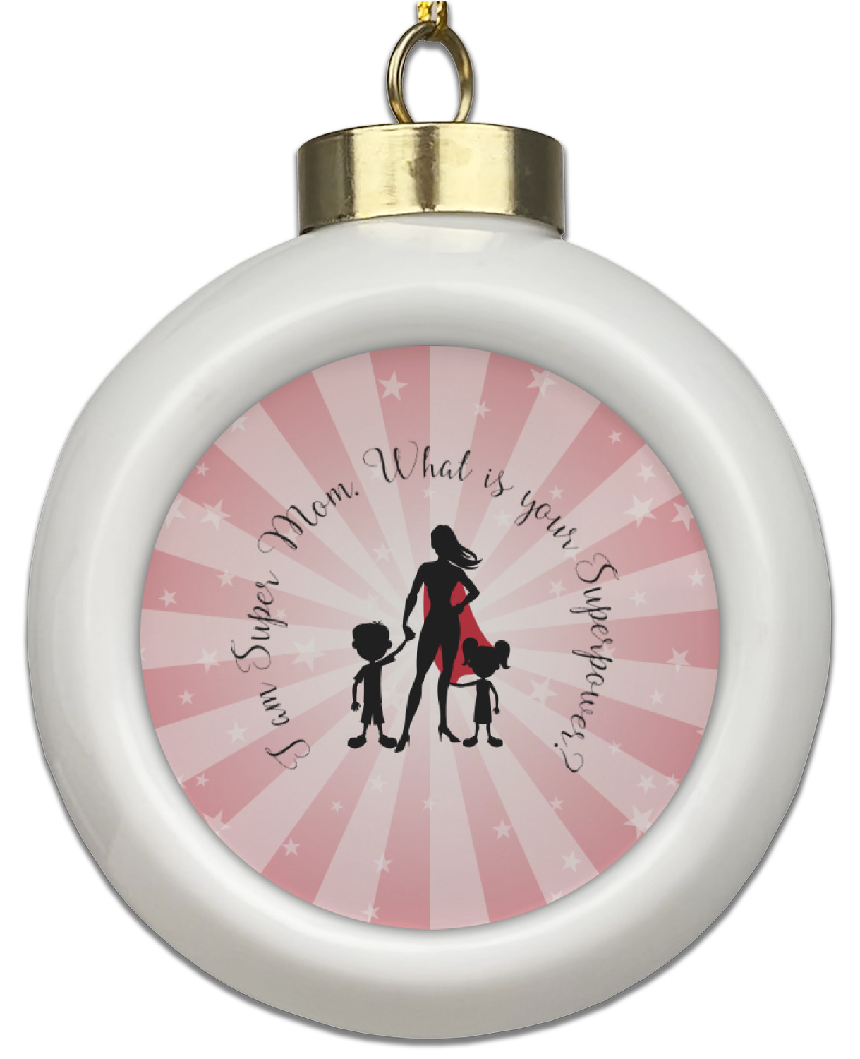 Personalized First Christmas As Mom Ceramic Ornament, New Mom