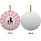 Super Mom Ceramic Flat Ornament - Circle Front & Back (APPROVAL)