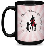 Super Mom 15 Oz Coffee Mug - Black