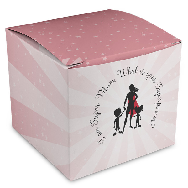 Custom Super Mom Cube Favor Gift Boxes