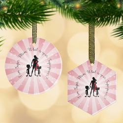 Super Mom Flat Glass Ornament