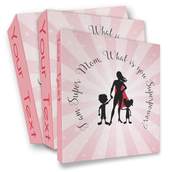 Custom Super Mom 3 Ring Binder - Full Wrap