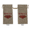 Super Mom Large Burlap Gift Bags - Front & Back