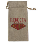 Super Mom Large Burlap Gift Bag - Front