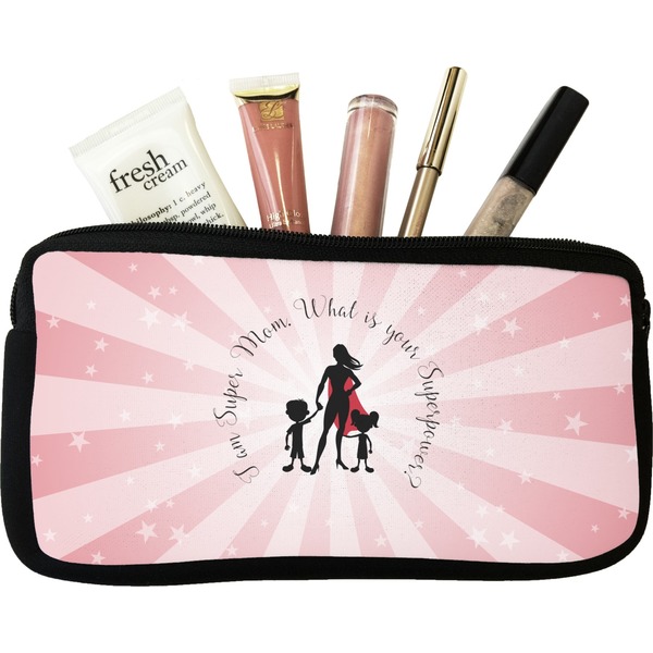 Custom Super Mom Makeup / Cosmetic Bag - Small