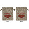 Super Mom Medium Burlap Gift Bag - Front and Back