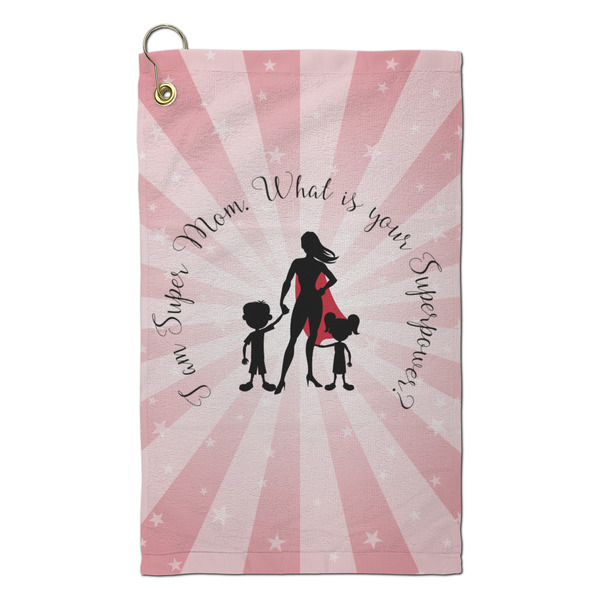 Custom Super Mom Microfiber Golf Towel - Small