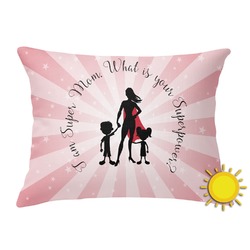 Super Mom Outdoor Throw Pillow (Rectangular)