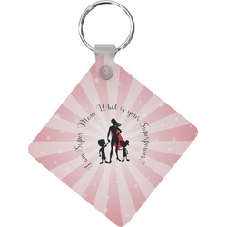 Super Mom Diamond Plastic Keychain