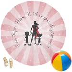 Super Mom Round Beach Towel