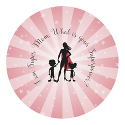 Super Mom Round Decal - Small