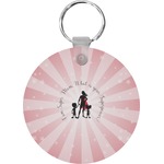 Super Mom Round Plastic Keychain