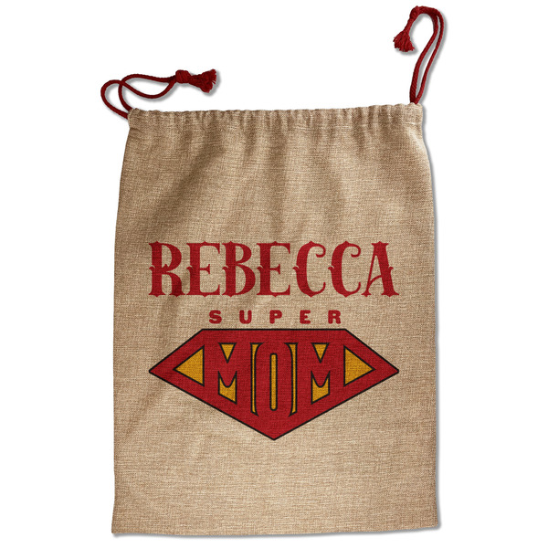 Custom Super Mom Santa Sack - Front