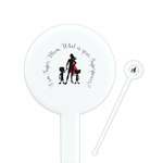 Super Mom 7" Round Plastic Stir Sticks - White - Single Sided