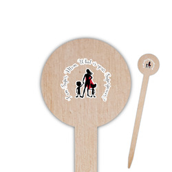 Super Mom 6" Round Wooden Food Picks - Double Sided