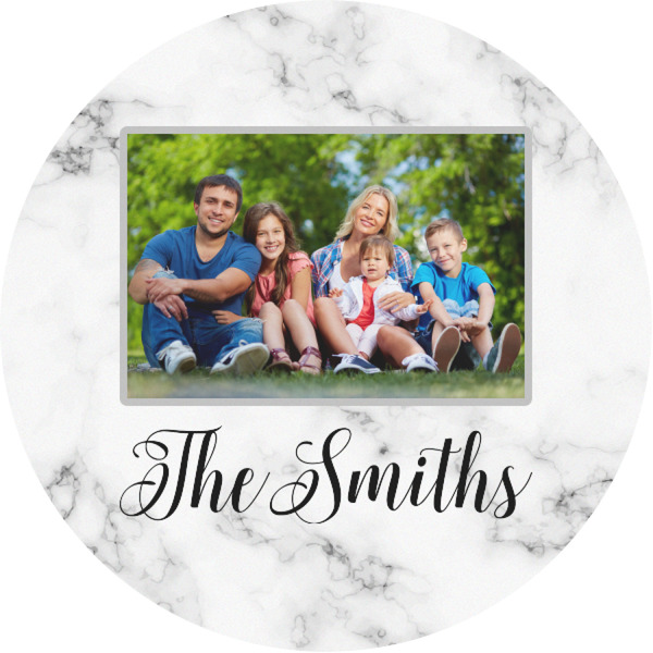 Custom Family Photo and Name Multipurpose Round Labels - 1"