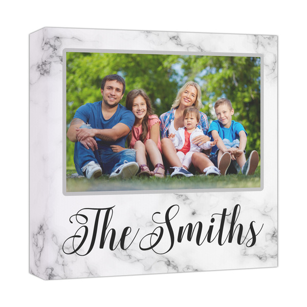 Custom Family Photo and Name Canvas Print - 12" x 12"