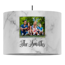 Family Photo and Name 16" Drum Pendant Lamp - Fabric
