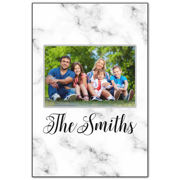 Custom Family Photo and Name Wood Print - 20" x 30"