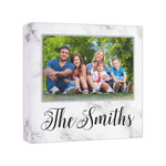 Family Photo and Name Canvas Print - 8" x 8"