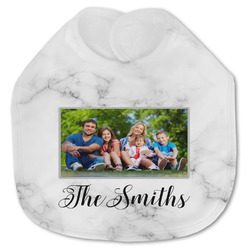 Family Photo and Name Jersey Knit Baby Bib