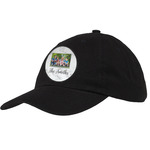 Family Photo and Name Baseball Cap - Black