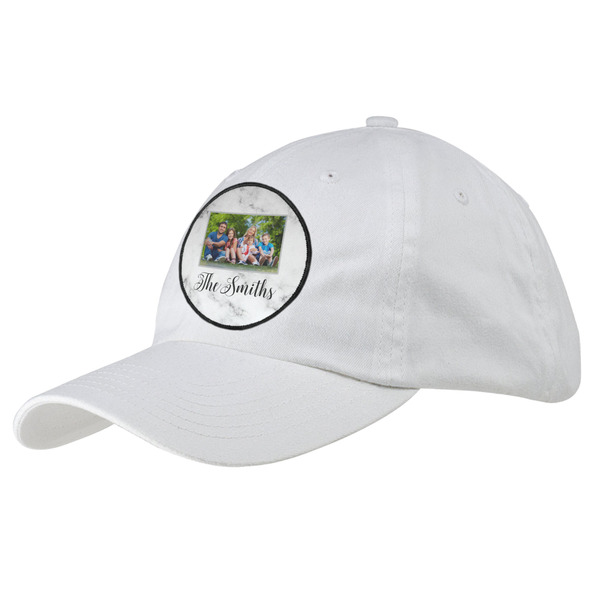 Custom Family Photo and Name Baseball Cap - White