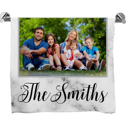 Family Photo and Name Bath Towel