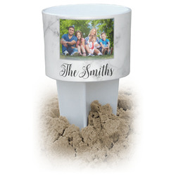 Family Photo and Name Beach Spiker Drink Holder