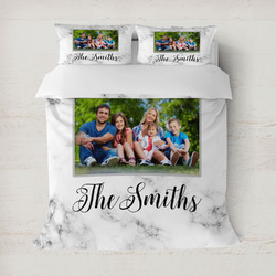 Family Photo and Name Duvet Cover Set - Full / Queen