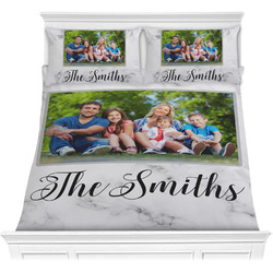 Family Photo and Name Comforter Set - Full / Queen