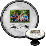 Family Photo and Name Cabinet Knob - Black