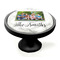 Family Photo and Name Black Custom Cabinet Knob (Side)