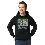 Family Photo and Name Hoodie - Black - 2XL