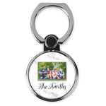 Family Photo and Name Cell Phone Ring Stand & Holder