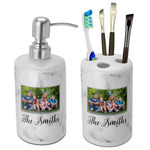 Family Photo and Name Ceramic Bathroom Accessories Set