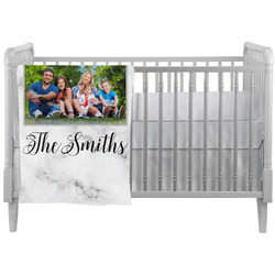 Family Photo and Name Crib Comforter / Quilt