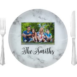 Family Photo and Name 10" Glass Lunch / Dinner Plate