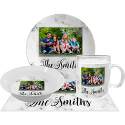 Family Photo and Name Dinner Set - Single 4 Pc Setting